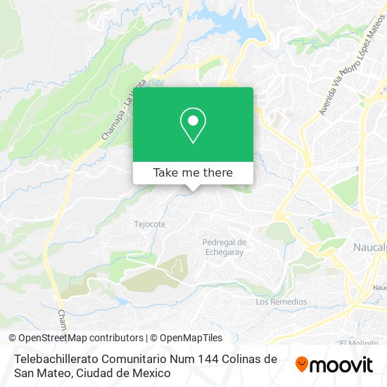 Telebachillerato Comunitario Num 144 Colinas de San Mateo map