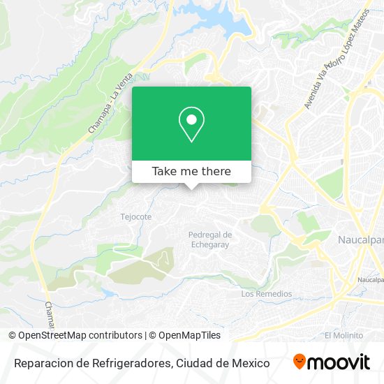 Reparacion de Refrigeradores map