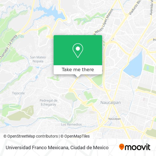 Universidad Franco Mexicana map