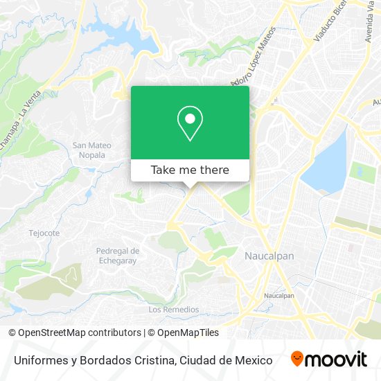 Mapa de Uniformes y Bordados Cristina