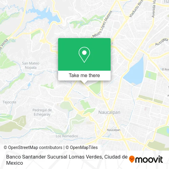 Banco Santander Sucursal Lomas Verdes map