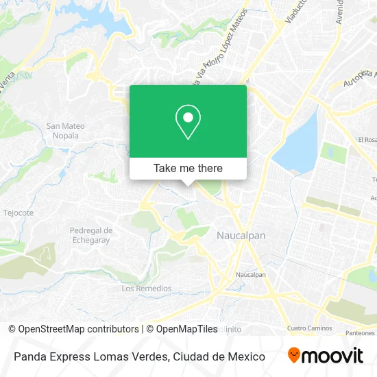 Panda Express Lomas Verdes map