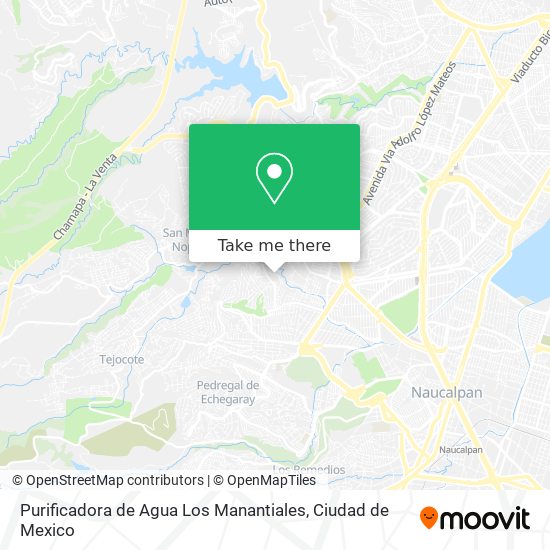 Mapa de Purificadora de Agua Los Manantiales