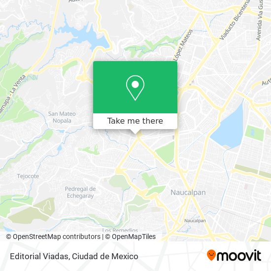 Editorial Viadas map