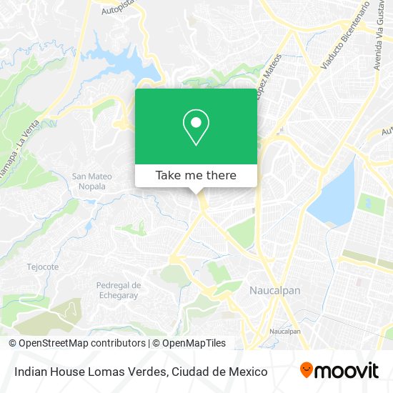 Indian House Lomas Verdes map
