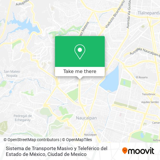 Mapa de Sistema de Transporte Masivo y Teleférico del Estado de México