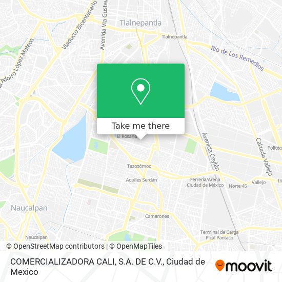 COMERCIALIZADORA CALI, S.A. DE C.V. map