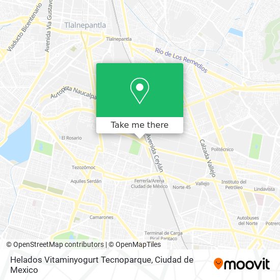 Helados Vitaminyogurt Tecnoparque map