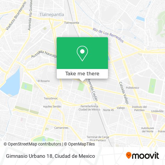 Mapa de Gimnasio Urbano 18