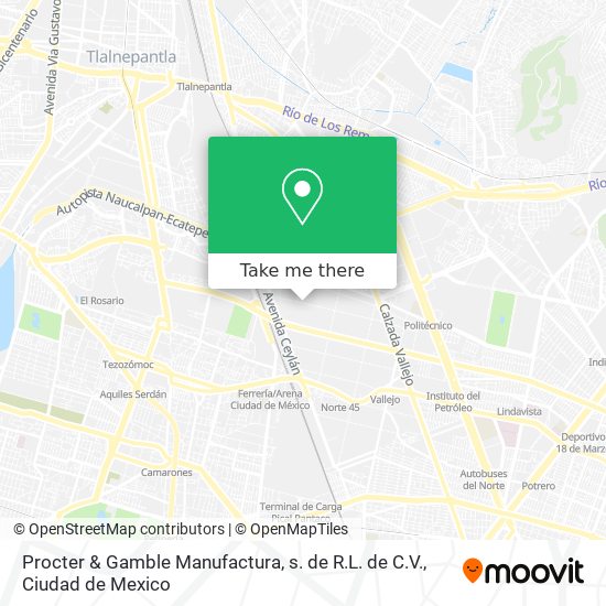 Mapa de Procter & Gamble Manufactura, s. de R.L. de C.V.