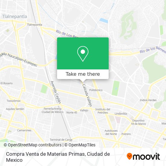 Mapa de Compra Venta de Materias Primas