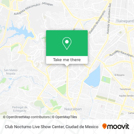 Club Nocturno Live Show Center map