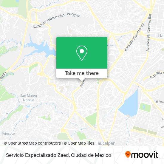 Servicio Especializado Zaed map
