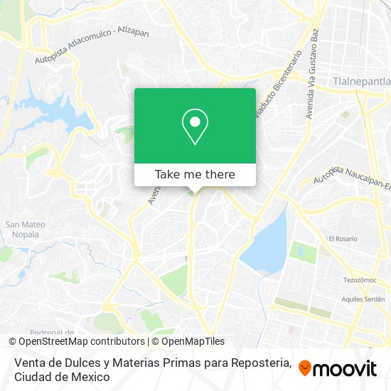 Mapa de Venta de Dulces y Materias Primas para Reposteria