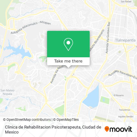 Mapa de Clinica de Rehabilitacion Psicoterapeuta