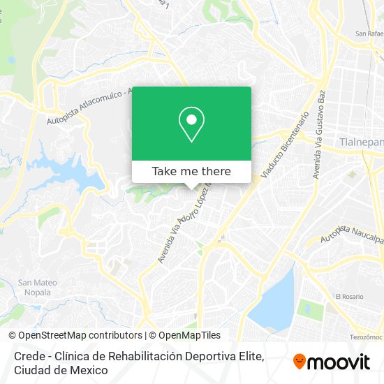 Crede - Clínica de Rehabilitación Deportiva Elite map