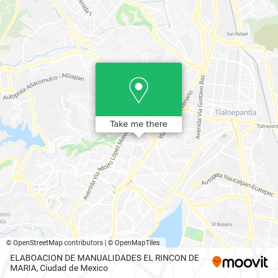 Mapa de ELABOACION DE MANUALIDADES EL RINCON DE MARIA