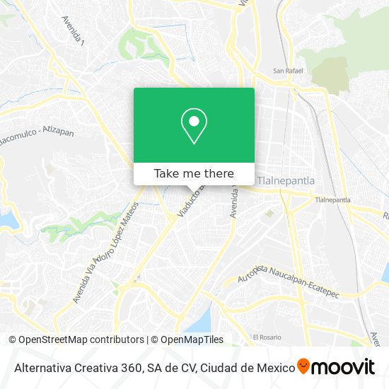 Mapa de Alternativa Creativa 360, SA de CV