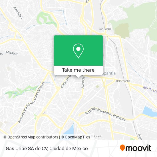 Gas Uribe SA de CV map