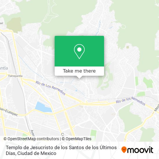 Mapa de Templo de Jesucristo de los Santos de los Últimos Días