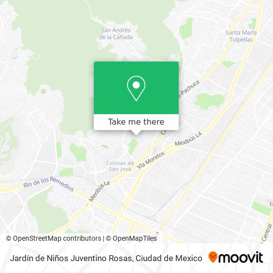 Mapa de Jardín de Niños Juventino Rosas