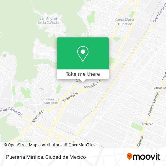 Mapa de Pueraria Mirifica