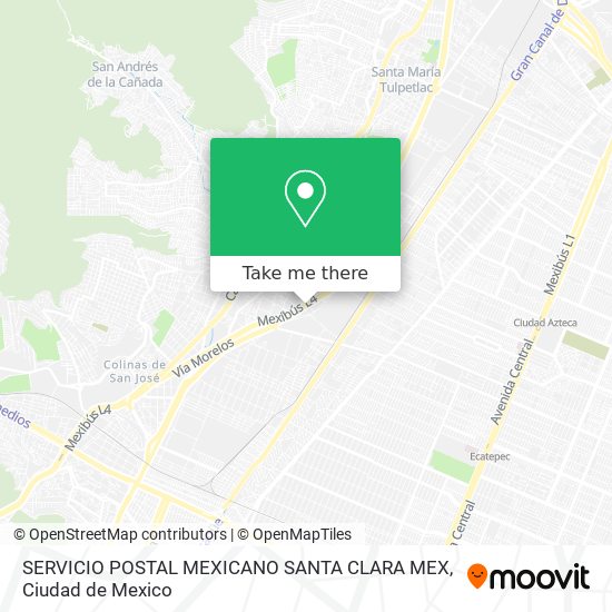 Mapa de SERVICIO POSTAL MEXICANO SANTA CLARA MEX