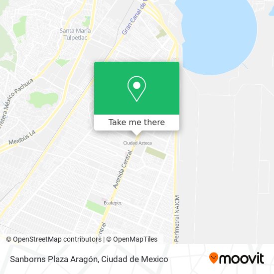 Sanborns Plaza Aragón map