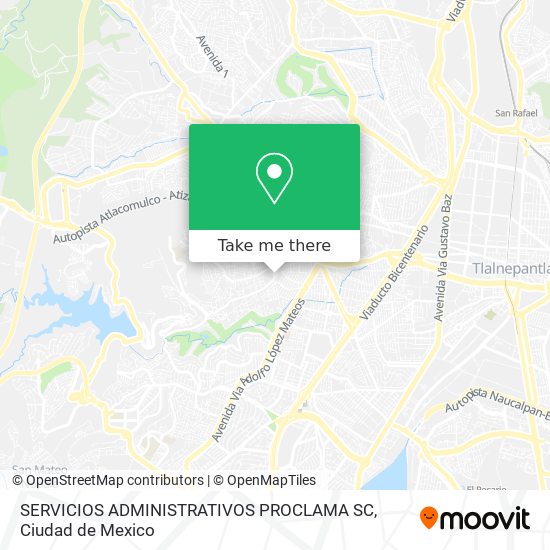 Mapa de SERVICIOS ADMINISTRATIVOS PROCLAMA SC