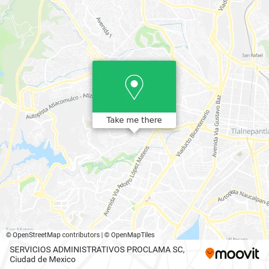 Mapa de SERVICIOS ADMINISTRATIVOS PROCLAMA SC