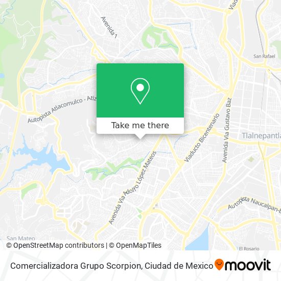Comercializadora Grupo Scorpion map