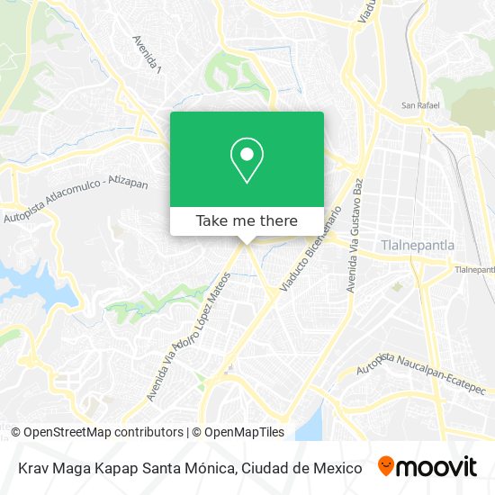 Mapa de Krav Maga Kapap Santa Mónica