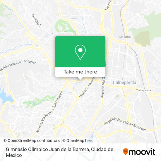 Mapa de Gimnasio Olimpico Juan de la Barrera