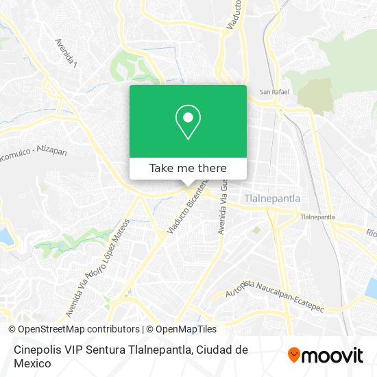 Mapa de Cinepolis VIP Sentura Tlalnepantla