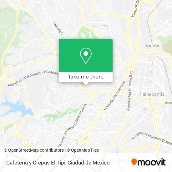 Mapa de Cafetería y Crepas El Tipi