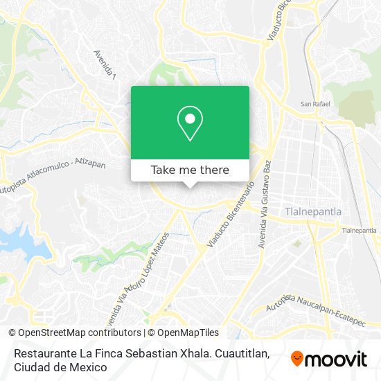 Mapa de Restaurante La Finca Sebastian Xhala. Cuautitlan