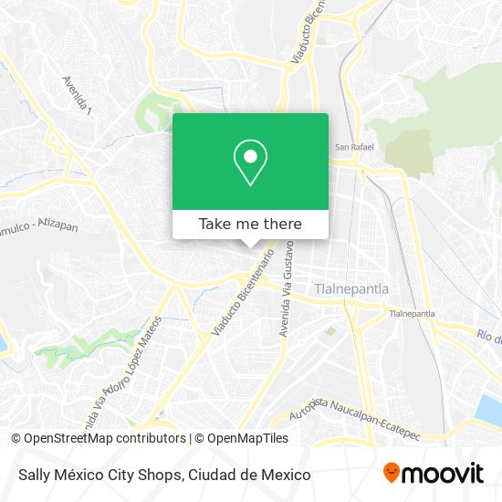 Sally México City Shops map