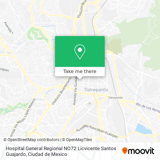 Hospital General Regional NO72 Licvicente Santos Guajardo map