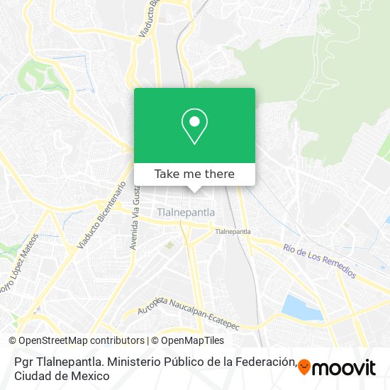 Mapa de Pgr Tlalnepantla. Ministerio Público de la Federación