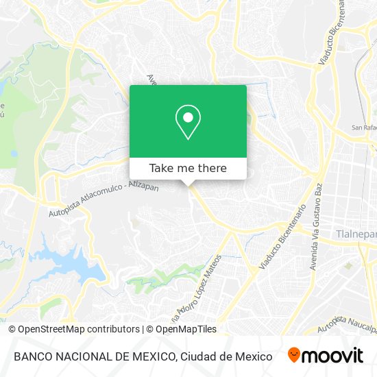 BANCO NACIONAL DE MEXICO map