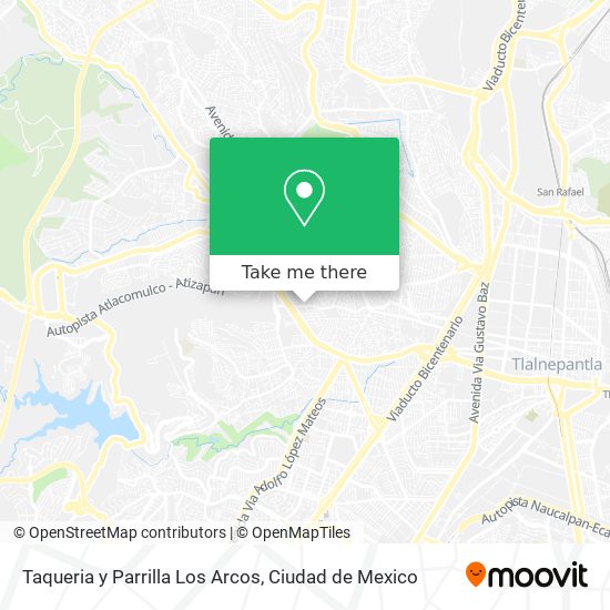 Mapa de Taqueria y Parrilla Los Arcos