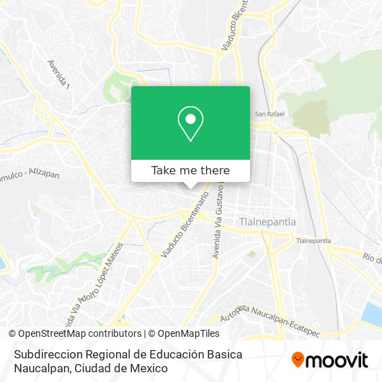 Subdireccion Regional de Educación Basica Naucalpan map