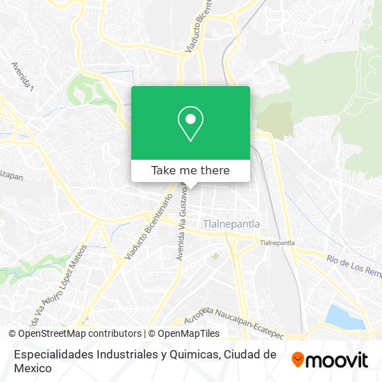 Mapa de Especialidades Industriales y Quimicas