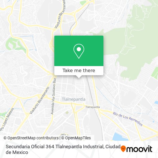 Secundaria Oficial 364 Tlalnepantla Industrial map