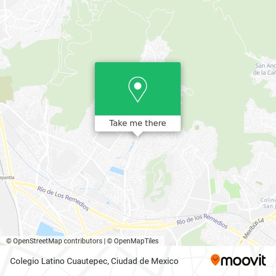 Colegio Latino Cuautepec map