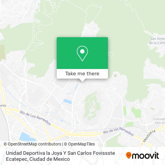 Unidad Deportiva la Joya Y San Carlos Fovissste Ecatepec map