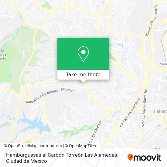 Mapa de Hamburguesas al Carbón Torreón Las Alamedas