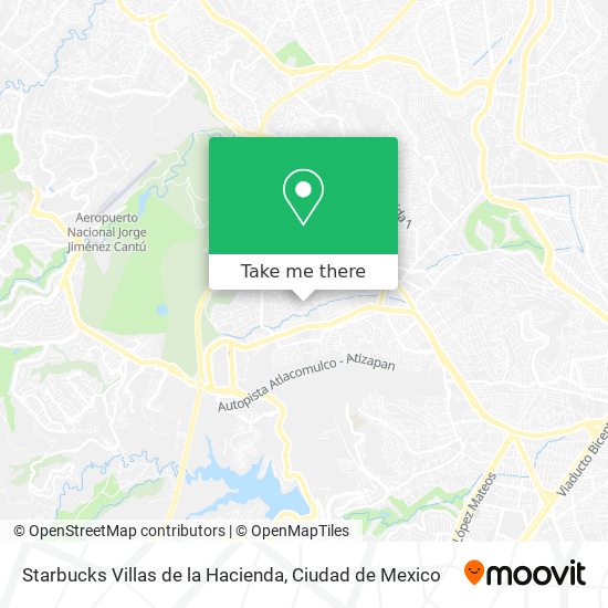 Starbucks Villas de la Hacienda map