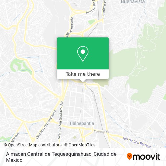 Mapa de Almacen Central de Tequesquinahuac