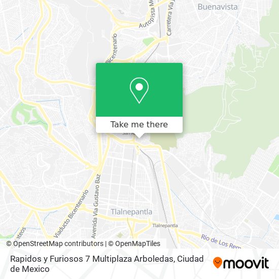 Mapa de Rapidos y Furiosos 7 Multiplaza Arboledas